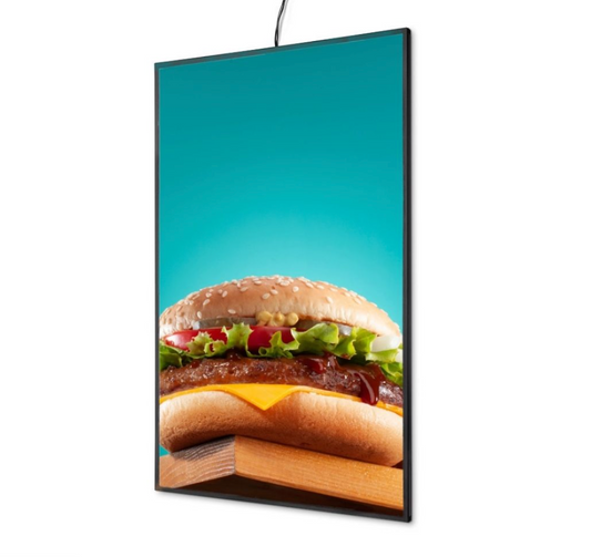 💡 LED Posterrahmen A2 – Schwarzes Slim-Design zur Wandmontage (42 x 59,4 cm)