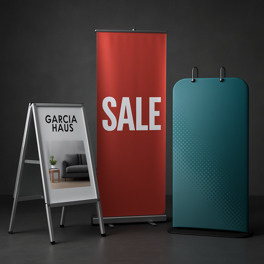 Bambus Roll-Up Banner 85x200 cm – Nachhaltiges Werbedisplay aus echtem Bambus, einseitig bedruckbar, ideal für Messen & Events